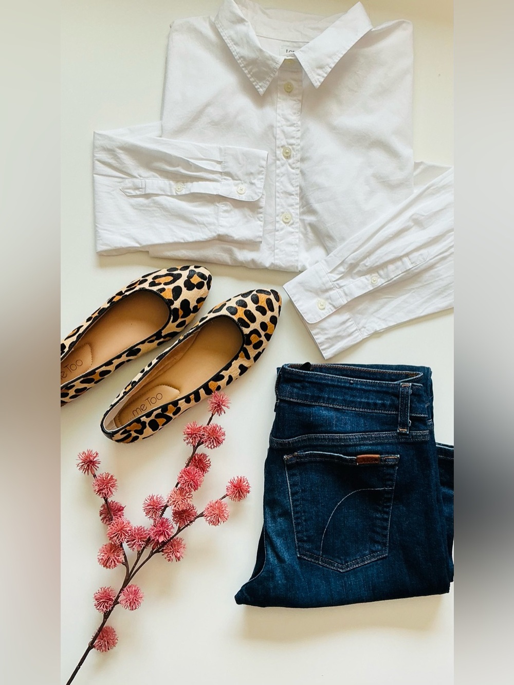 J Crew Cropped White Buttondown Sz Large